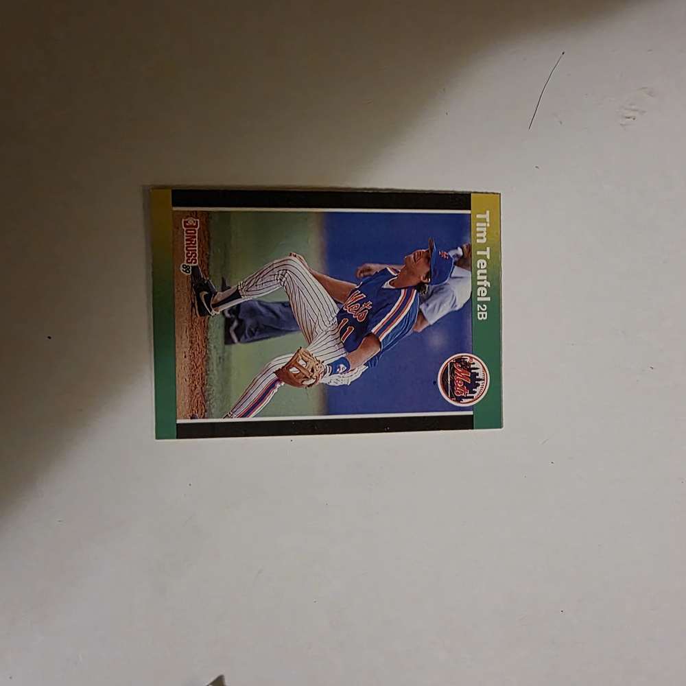 Baseball Trading Card with Green Border